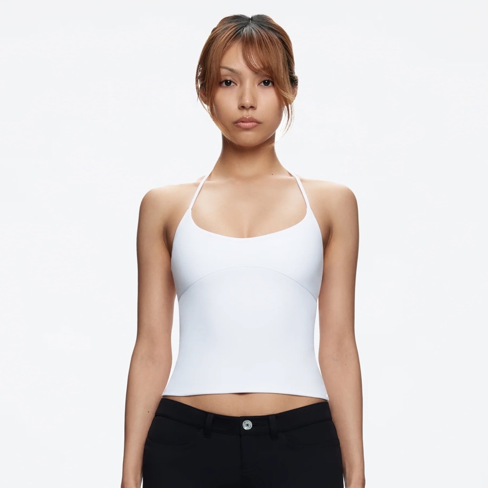 Women's White Strappy Top